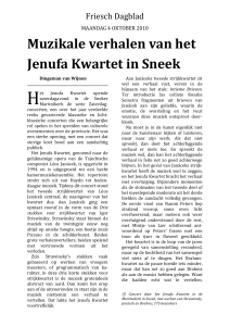 Friesch Dagblad - Jenufa Kwartet
