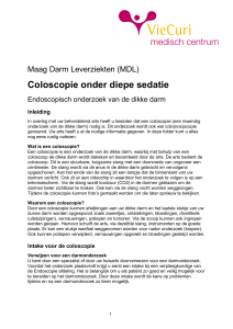 Coloscopie onder diepe sedatie - Endoscopisch
