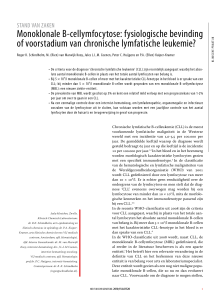 Monoklonale B-cellymfocytose - Nederlands Tijdschrift voor