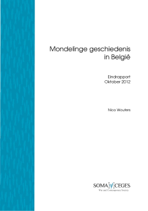 Mondelinge geschiedenis in België