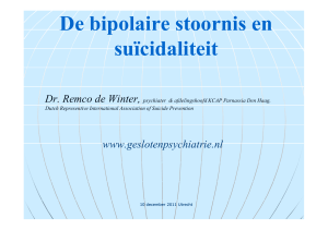 De bipolaire stoornis en suïcidaliteit