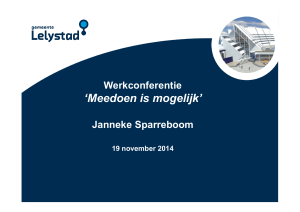 PowerPoint presentatie Lelystad `Meedoen is