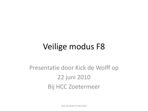 Veilige modus F8 - de-wolff.com | De nieuwe website van Kick