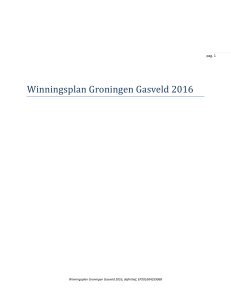 Winningsplan Groningen Gasveld 2016