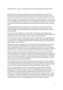 1 `Mission statement` natuur- en milieuorganisaties en Brabants
