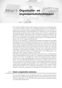 Bijlage 5 Organisatie- en implementatietechnieken
