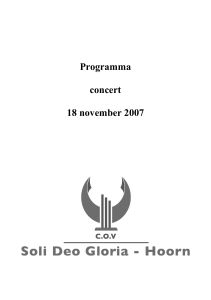 Programma concert 18 november 2007