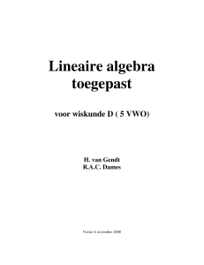 Lineaire algebra toegepast
