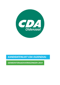 Kandidatenlijst CDA Oldenzaal