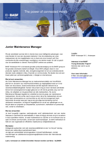 Junior Maintenance Manager