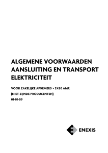 algemene voorwaarden aansluiting en transport elektriciteit