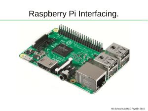 Raspberry Pi Interfacing.