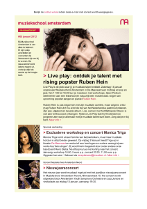 Live play: ontdek je talent met rising popster Ruben Hein