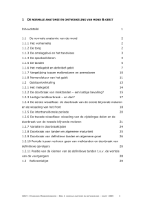 De normale anatomie en ontwikkeling van mond en gebit