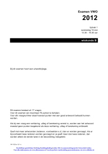 Examen VWO - Stichting Studiebegeleiding Leiden