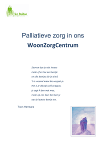 Palliatieve zorg in ons WoonZorgCentrum - ocmw