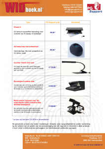 Type PG Support prijs Voorbeeld Check-it UV-lamp in
