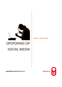 Opsporing op social media - DSpace Open Universiteit