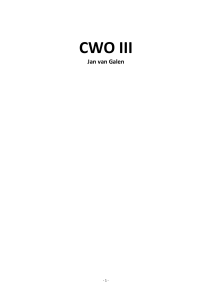 CWO III - Jan van Galen