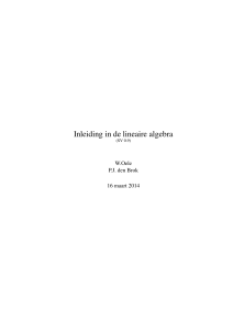 Inleiding in de lineaire algebra