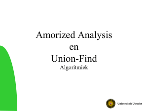 Geamortiseerde analyse en union find
