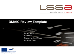 DMADV Review Template