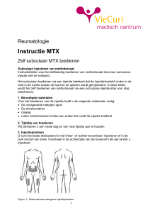Instructie MTX - Zelf subcutaan MTX toedienen