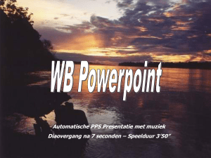 Automatische PPS Presentatie met muziek Diaovergang na 7
