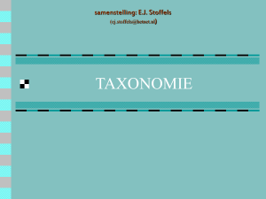 Presentatie Taxonomie
