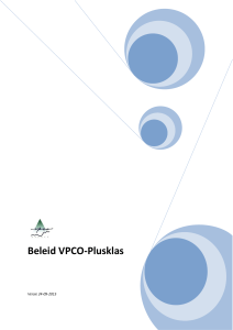 Beleid VPCO-Plusklas