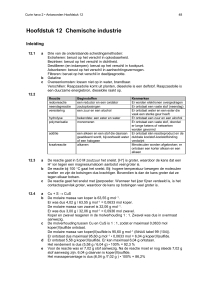 Hoofdstuk 12 Chemische industrie