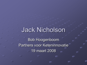 Presentatie Bob Hoogenboom - partnersvoorketeninnovatie.nl © 2006
