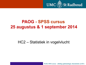 Gebruik van SPSS, OM03, 2002