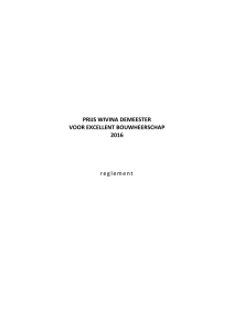 Reglement - Vlaams Bouwmeester
