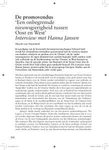 Interview met Hanna Jansen - Skript Historisch Tijdschrift