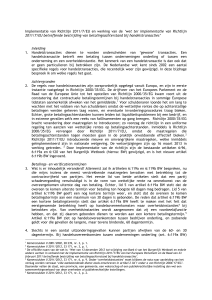 Implementatie Richtlijn 2011/7/EU en werking van de