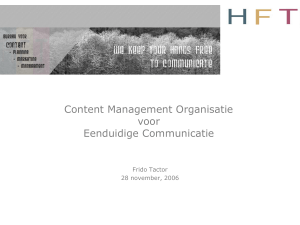 Content Management Organisaties voor Eenduidige - Ngi-NGN