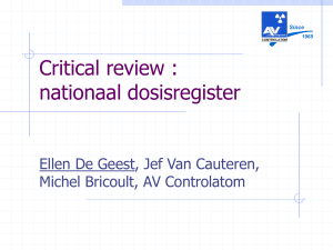 Critical review : nationaal dosisregister