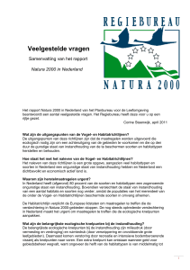 QA samenvatting Natura 2000 in Nederland