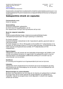 Gabapentine drank en capsules
