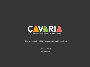 Een succesvol holebi en transgenderbeleid op school