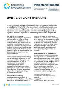 UVB TL-01 LICHTTHERAPIE - Spijkenisse Medisch Centrum