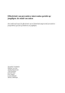 Effectiviteit van preventieve interventies gericht op