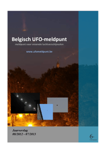 Jaarverslag 08/2012 - Belgisch UFO