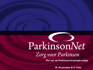 De Parkinsonverpleegkundige in de rol van zorgcoordinator