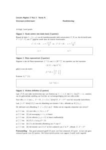 Lineaire Algebra 2 Test 3 - Versie A Voornaam