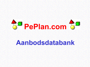 PePlan.com Aanbodsdatabank 2 Overzicht Leveranciers / Kwekers