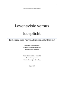 Levensvisie versus leerplicht - Portfolio Jan Willem van der Werf