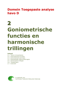 Goniometrische functies.