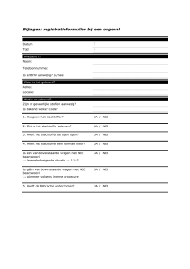 Bijlagen registratieformulier bij een ongeval – Word